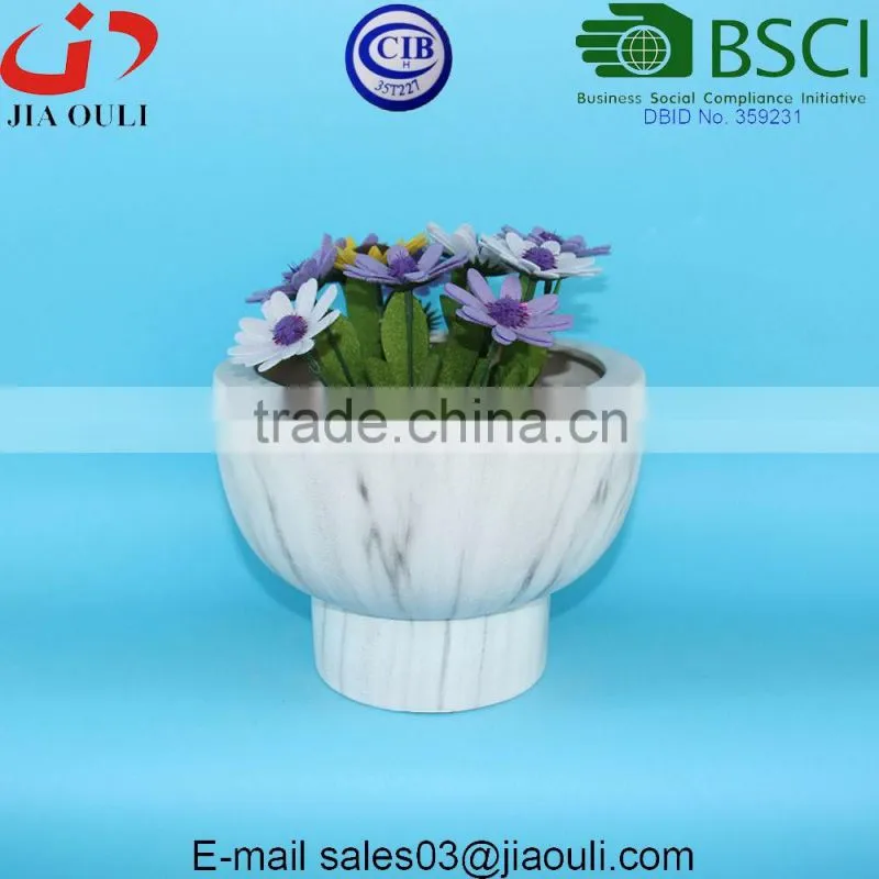 12cm Marble design ceramic square plant pot
