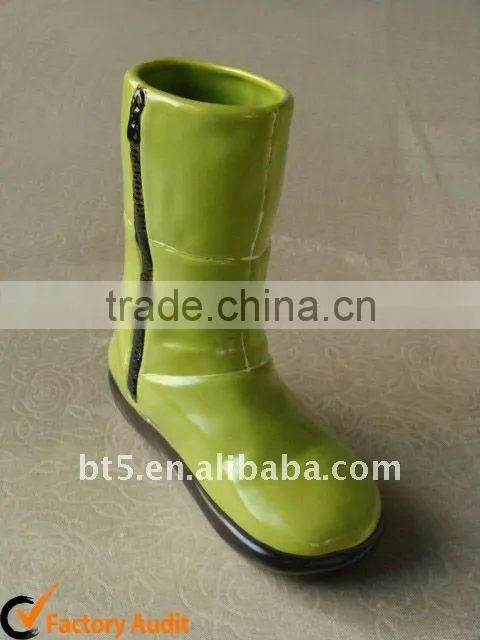 8 inch ceramic boot vase