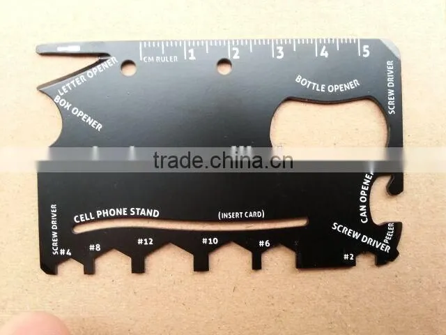 10 in 1 Survival Tools card Multi function Army knife card