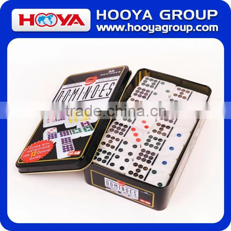 28PC wholesale colored plastic dominoes
