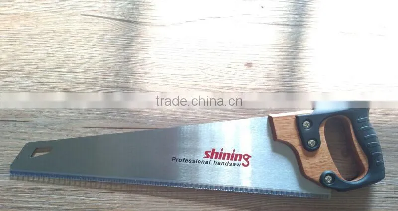 450mm hand saw with wood and rubber handle/ hot selling hand saw