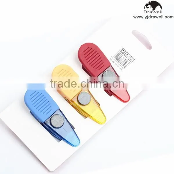 MC-8568 3 PC Colorful Refrigerator Magnet Clips with Comfort Grip Handle