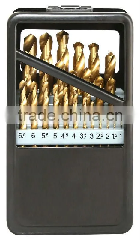 25pcs HSS Titanium Drill Set