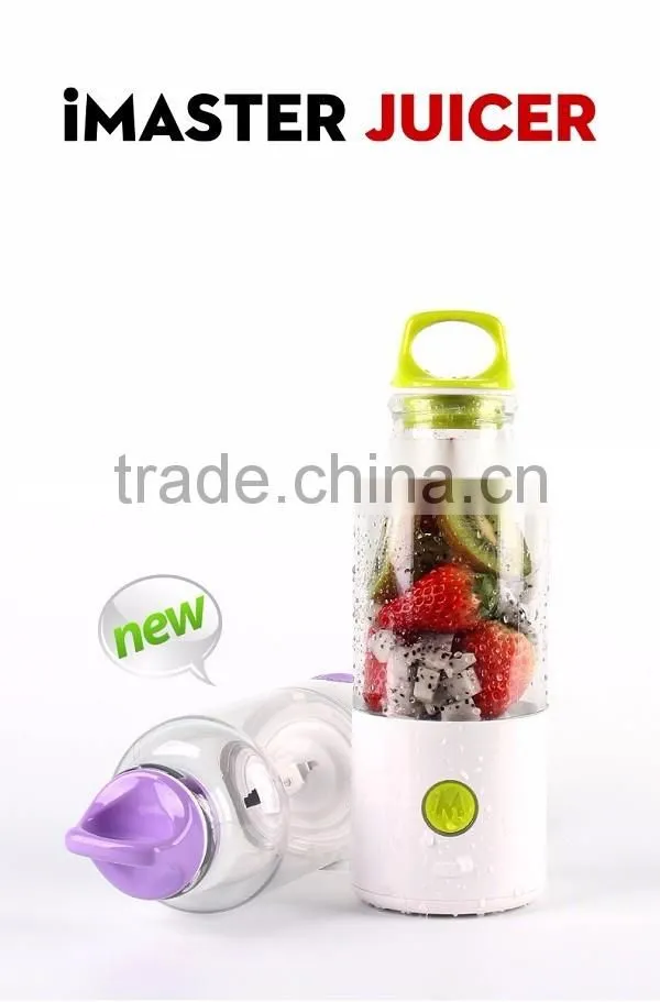 iMaster Electric Portable Detachable USB Rechargeable Juicer Cup Automatic Blender Shaker BPA Free Water Bottle 700ml
