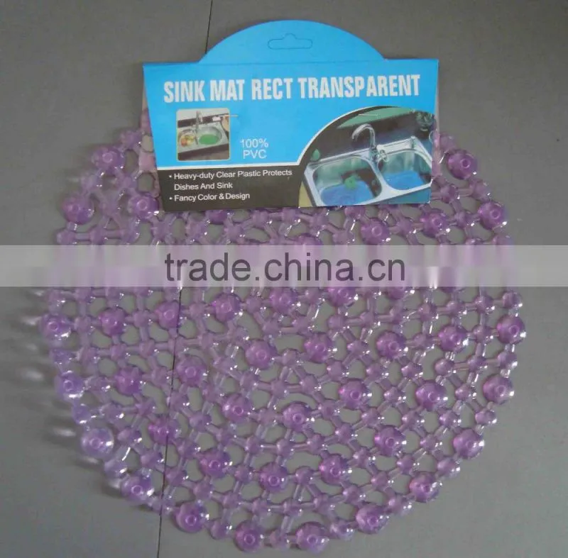 Promotional round shape plastic kitchen anti-slip sink mat