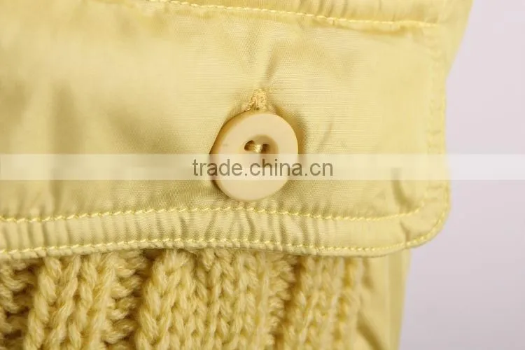 Good Quality Fitted Coats Vest For Young Ladies&khaki Yellow Vest Winter 2016