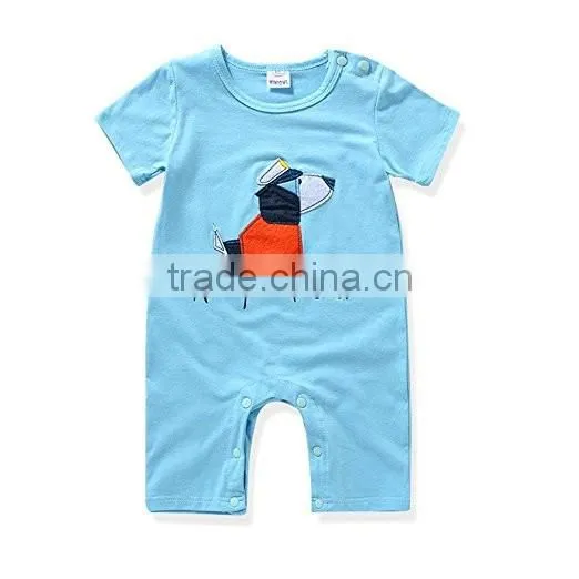 Healthy soft 100% cotton patch embroidered baby clothing set