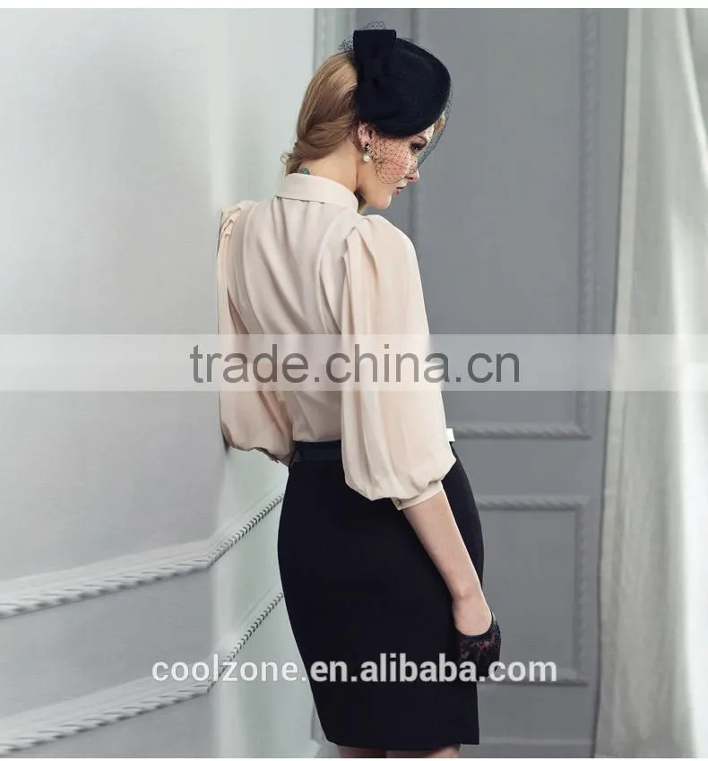 Women summer two pieces office lady uniform business lady suit