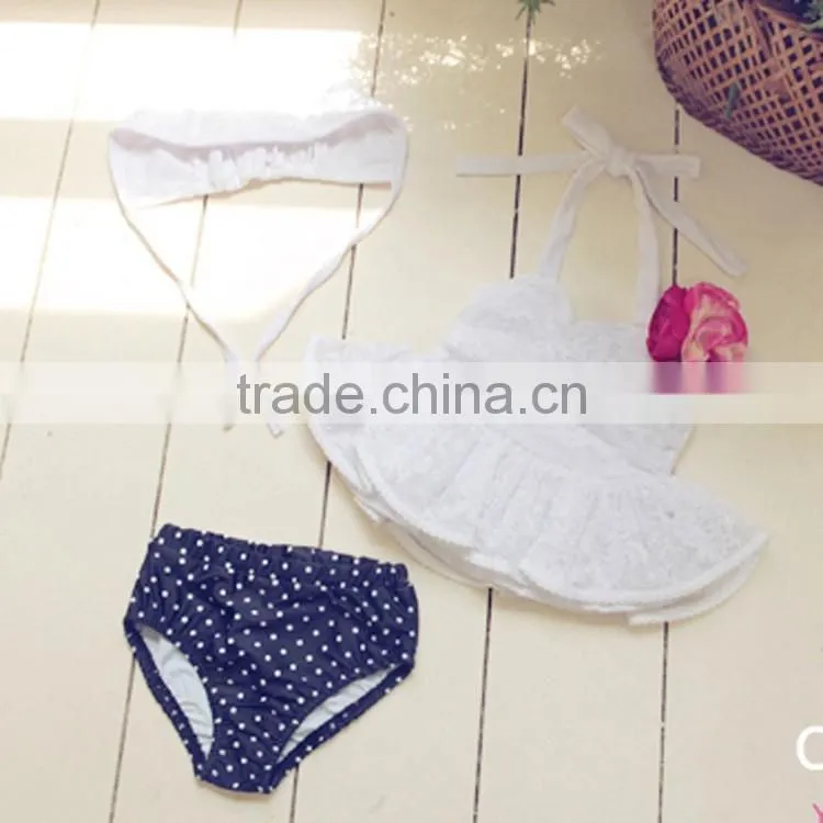 The new children wimwear children division halter princess dress bikini beach swimsuit