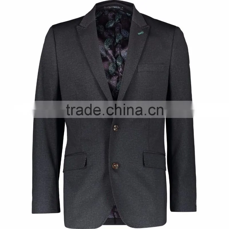 2017 New Man's Vintage Charcoal Tailored Blazer Wholesale
