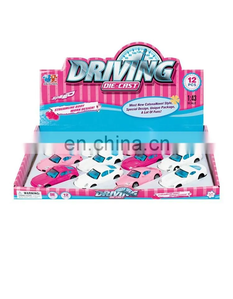 Die cast car for sale 1:43 pull back die cast car Barbie Pull back Metal car