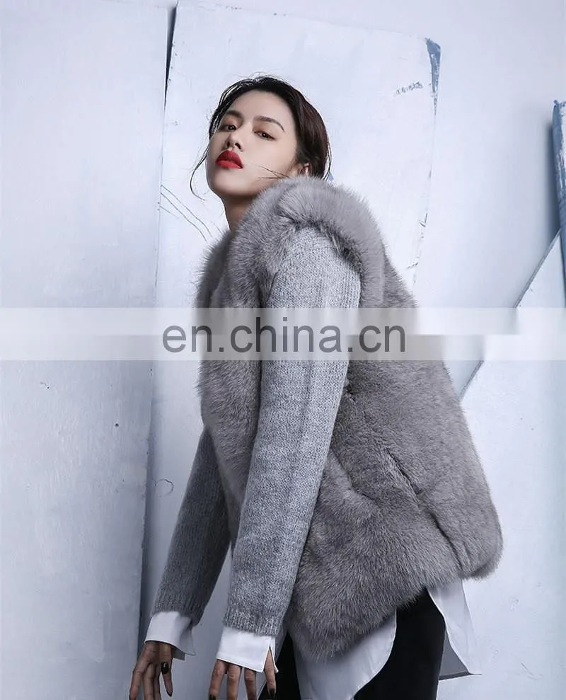 2015 New Jiaxing Warm Girl Vest Fashion Women Fox Fur Winter Vest
