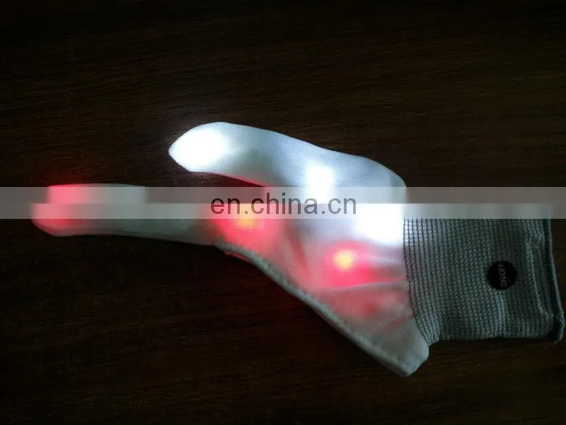 Red LED gloves
