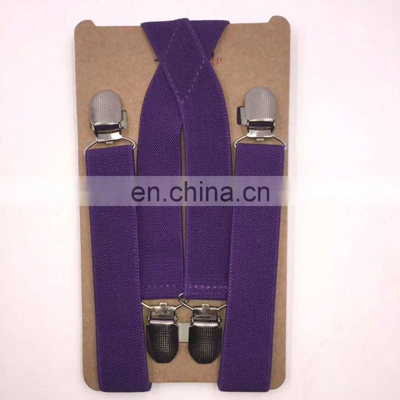 wholesale low MOQ cheap 2.5cm elastic suspenders