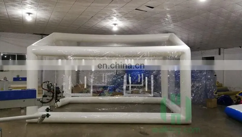 0.45mm pvc tarpaulin transparent house shape inflatable easy up beach tent outdoor camping bubble tent