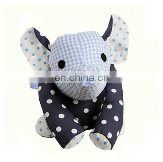 Safety fabric blue elepant soft toys for baby