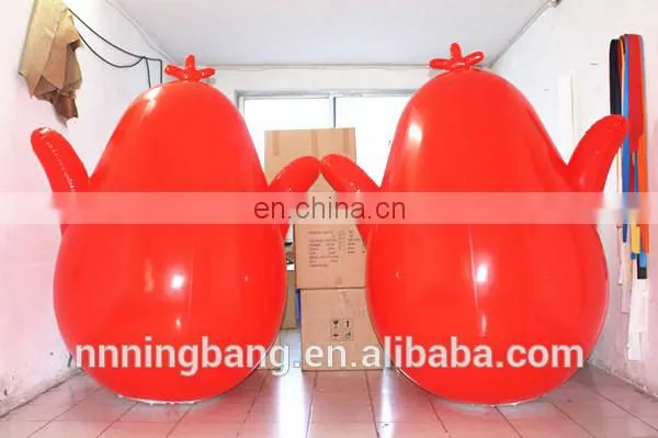 Red color China factory supply inflatable floating water park games buoy