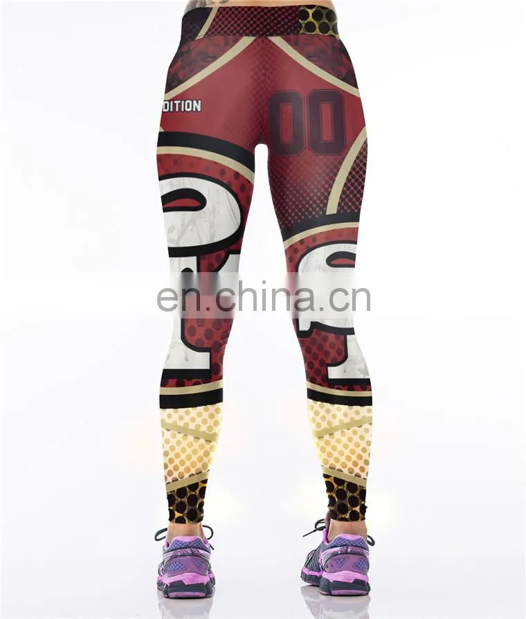 wholesale print high waist custom womens yoga pants