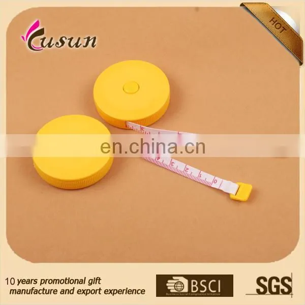 150cm 60 inch Push Button Round Case Soft Retractable Plastic Tape Measure