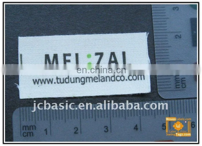 silk screen printed garment label in apparel