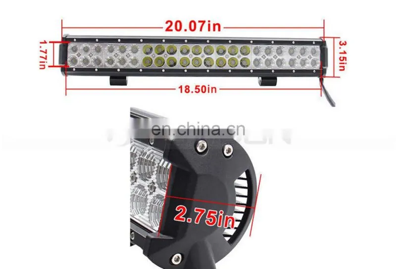Tractor Boat OffRoad 4WD 4x4 Truck SUV ATV 20" inch 126W LED Work Light Bar