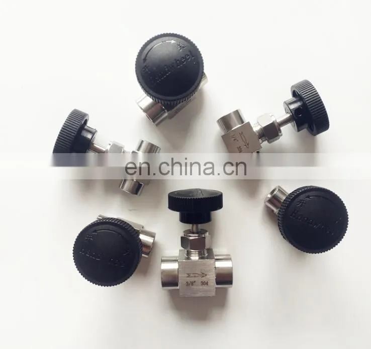 304 stainless steel straight through female thread needle valve