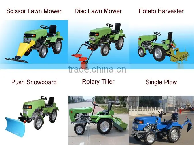 2015 factory supply low price multipurpose 12hp/13hp/15hp mini tractor