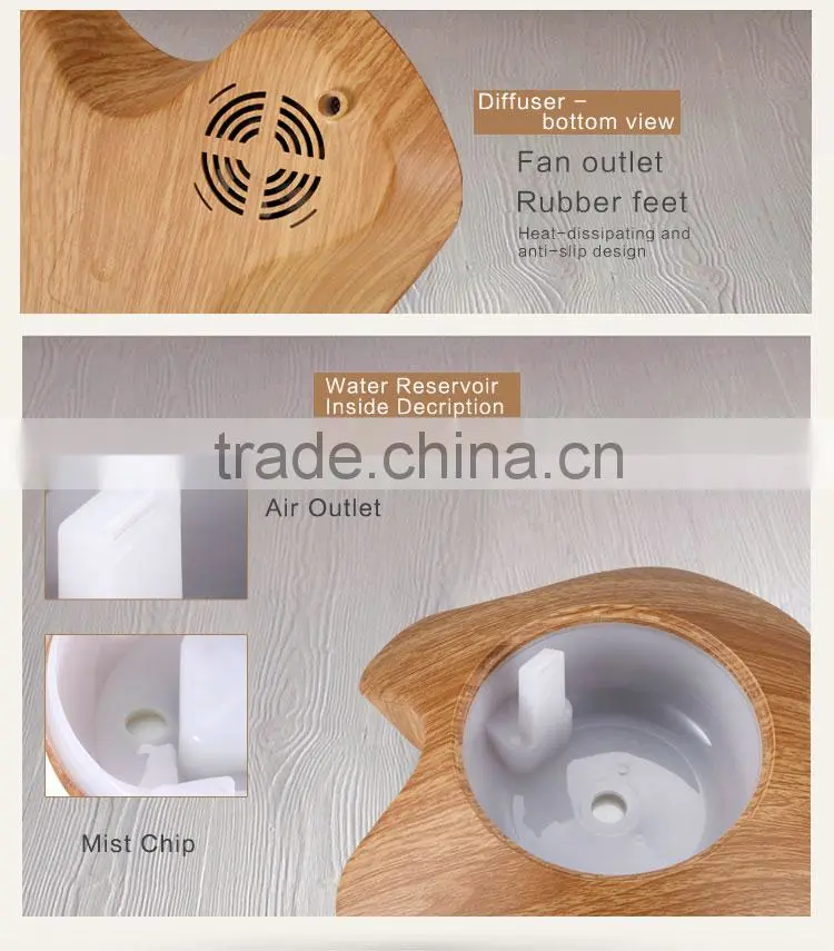 GX Diffuser GX-09K Healthy Essential Oil Blends Air Cool Mist Wood Grain 220ml Aroma Diffuser