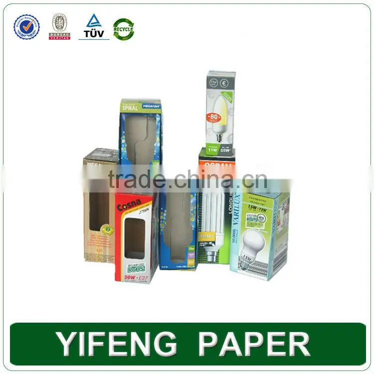 clear printing LED light square paper foldable box