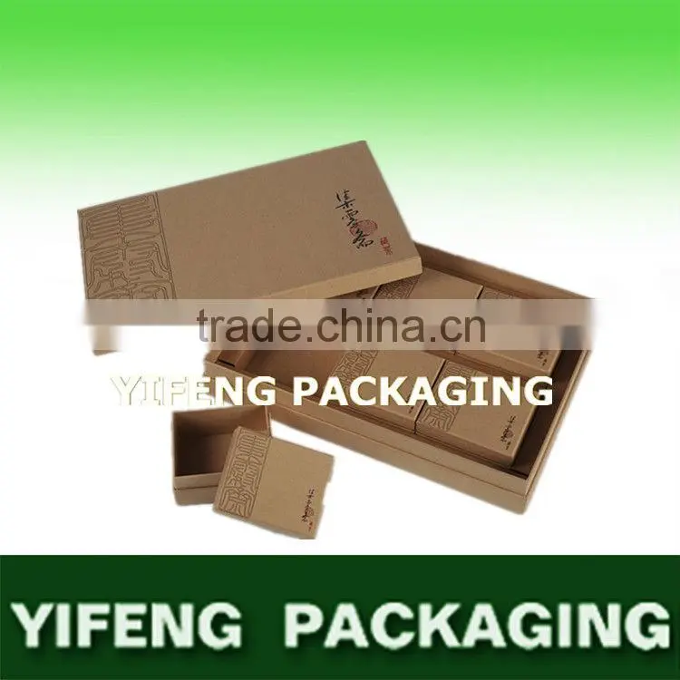 recycled brown high quality e flute kraft cardboard storage gift box set