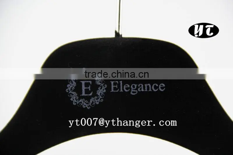 Flocked hanger,velvet coated hanger and pants hanger with clamp