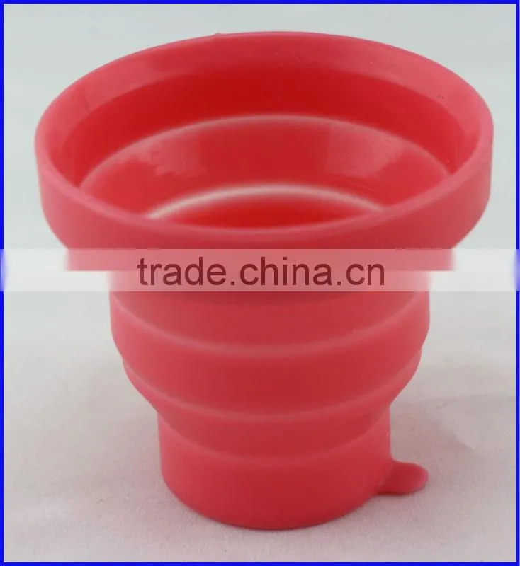 Durable Soft and Flexible Candy Color Collapsible Silicone Wholesale Travel Mugs