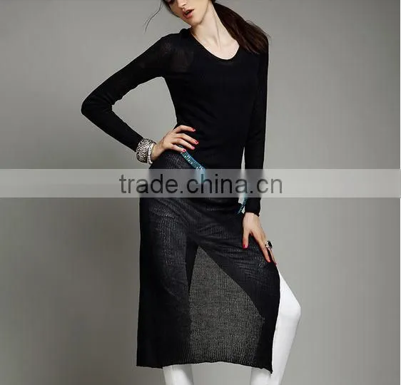 Ladies hot sell knitted dresses fashion 2013