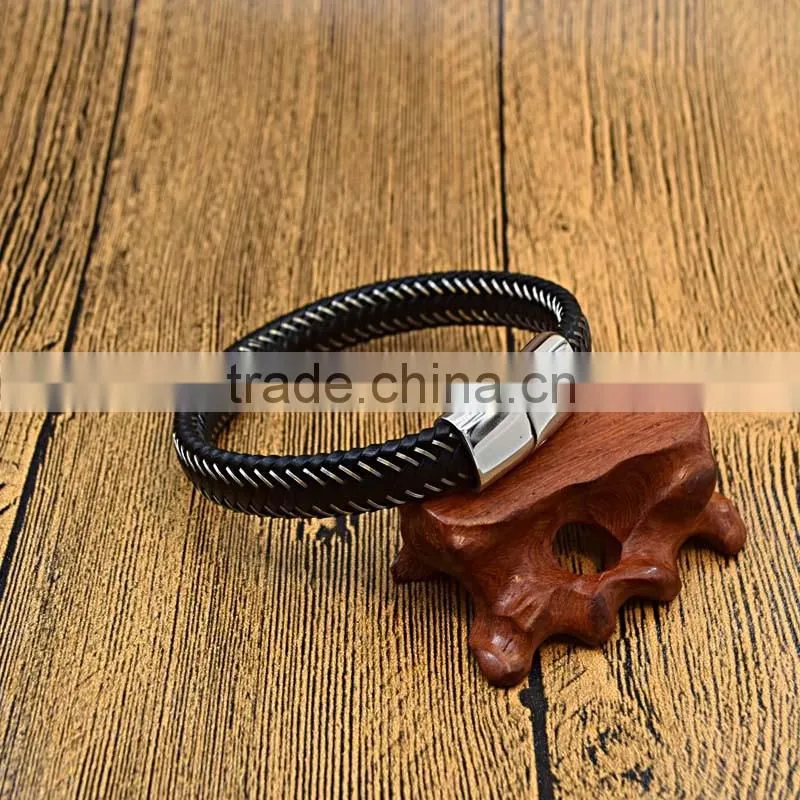 fashion western men metal bracelet bio magnetic bracelet