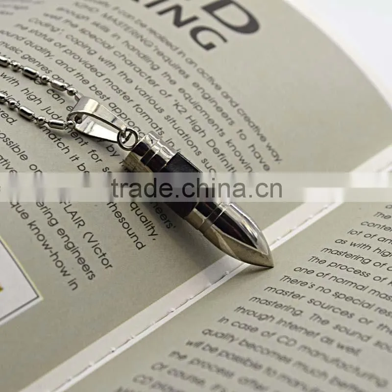 Fashion Jewellery Accessory Pen Head Steel Pendants For Men