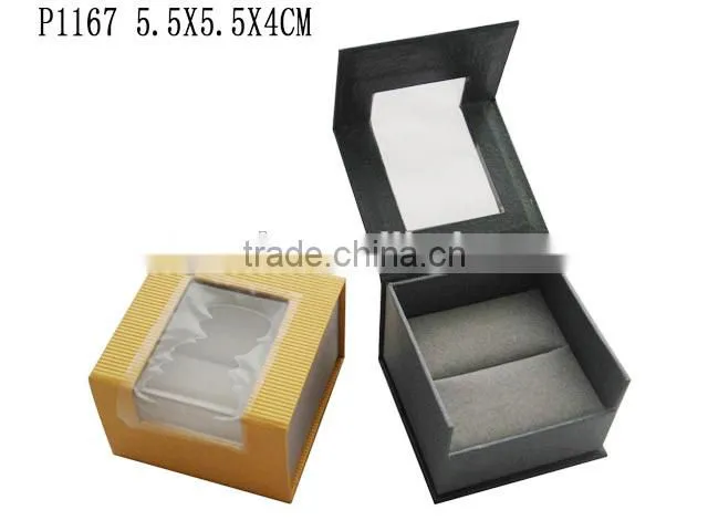 P1163 Windowed Cardboard Velvet Lining Watch Box