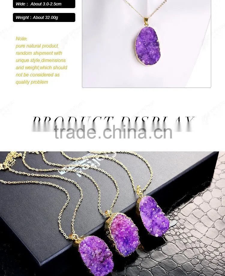 New luxury natual purple bead necklace designs