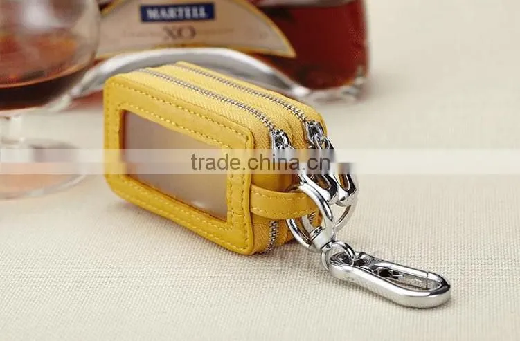 New style portable leather key holder wallet for teenager