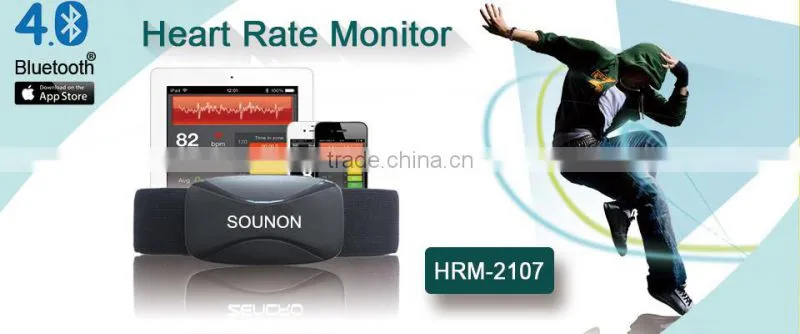 Sports Heart Rate Monitor, Stylish Outdoor Smartphone Bluetooth 4.0 Heart Rate Monitor, Chest Strap Heart Rate Sensor