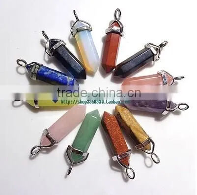 JL JEWELRY Wholesale natural quartz crystal point pendant ,crystal healing pendant