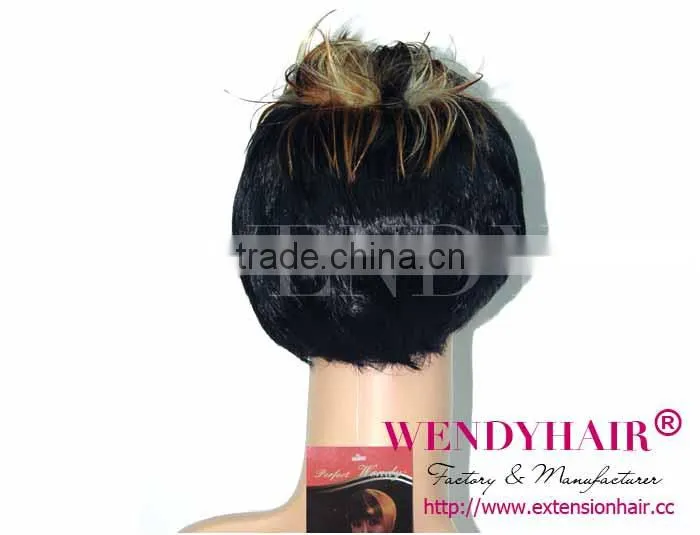 Woman wig short hair colorful and beautiful special fashion style
