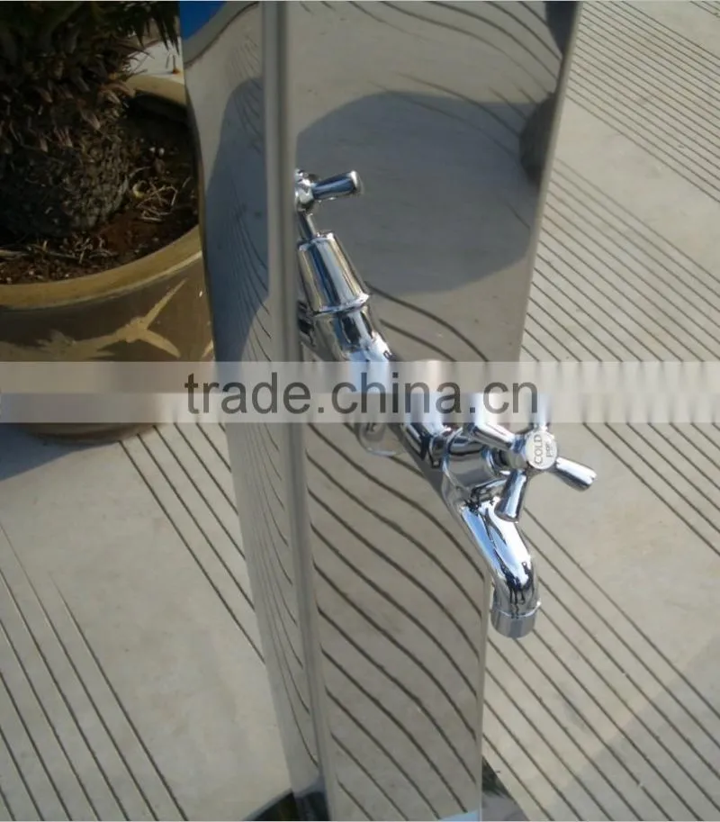 Audemar 3MM Thick Aluminum Or 2.5MM Stainless Steel Curve Outdoor Shower Accessories