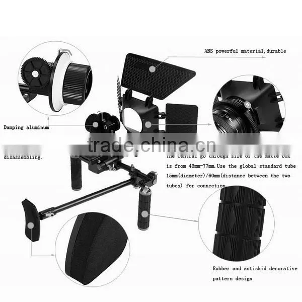 Commlite Video Camera System Kit Video Rig + Follow focus + Matte box