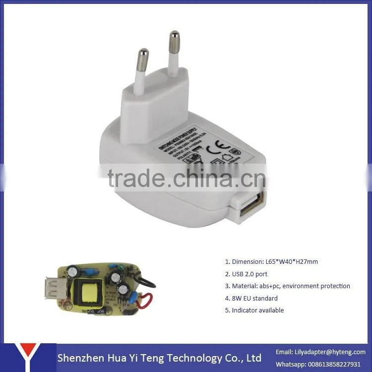 European Style AC Travel Adaptor