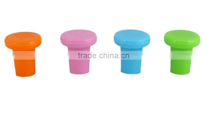 Food grade silicone custom cork wine bottle stoppers