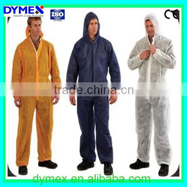 Disposable Safety Coverall with Hood,without Shoecovers