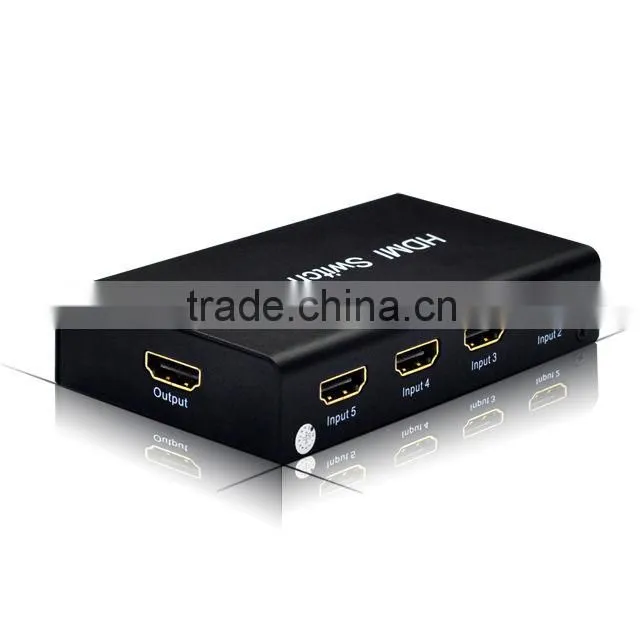 hdmi switch 5 way with IR and power adaptor