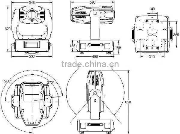 sharpy beam moving head light