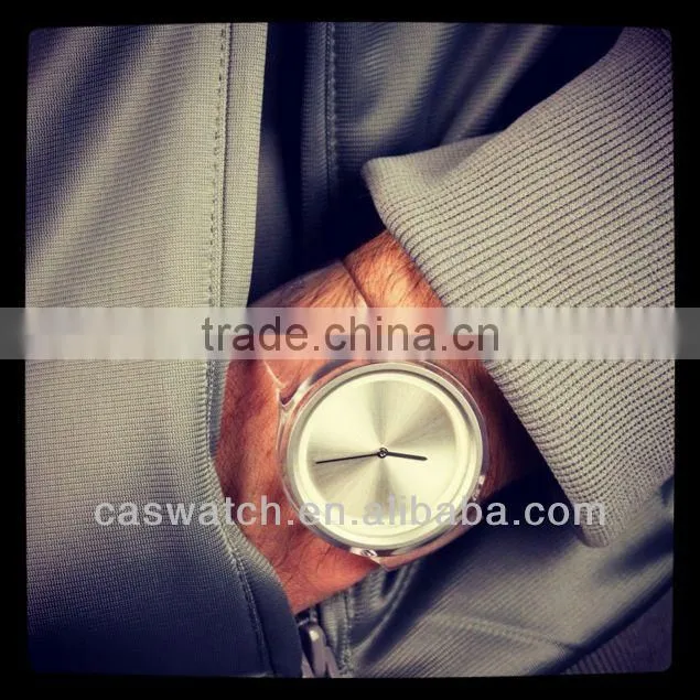 Fashion iron clear blank dial transparent plastic strap watch