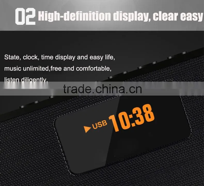 2016 New Product Best Super Bass Stereo Metal Rectangle Mini Bluetooth Portable Wireless Bluetooth speaker